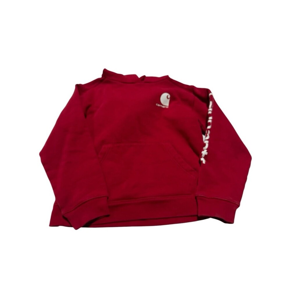 Carhartt Red Pull On Hoodie Sweatshirt